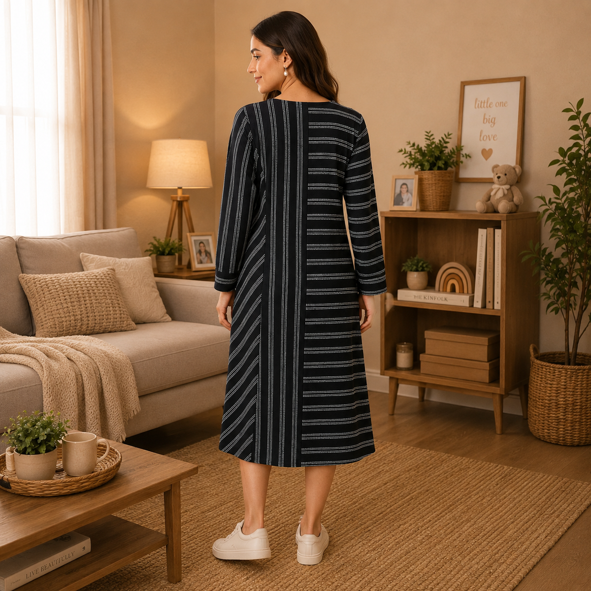 Just My Stripe Maternity and Nursing Dress Multi