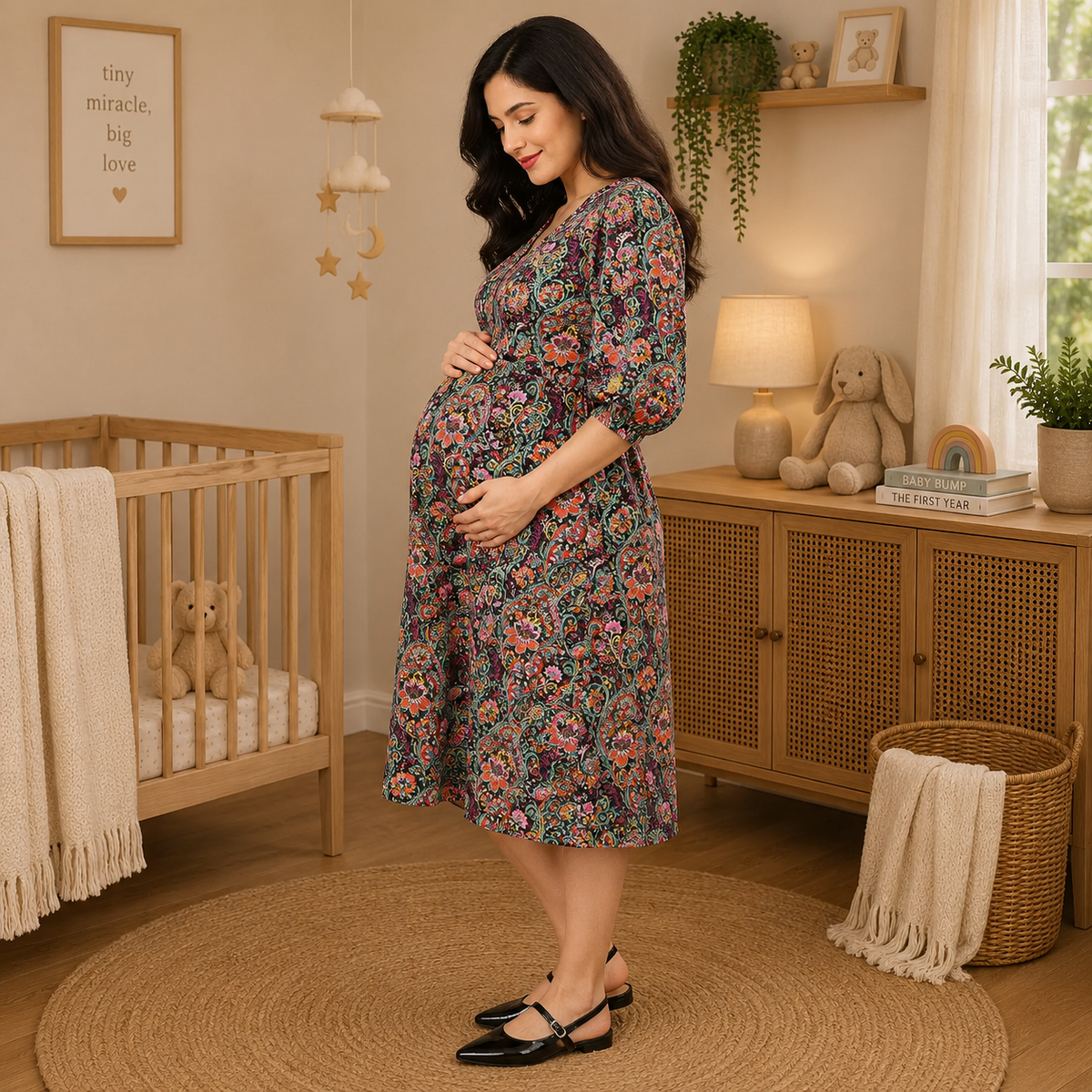 Gloaming Garden Maternity and Nursing Dress Multi