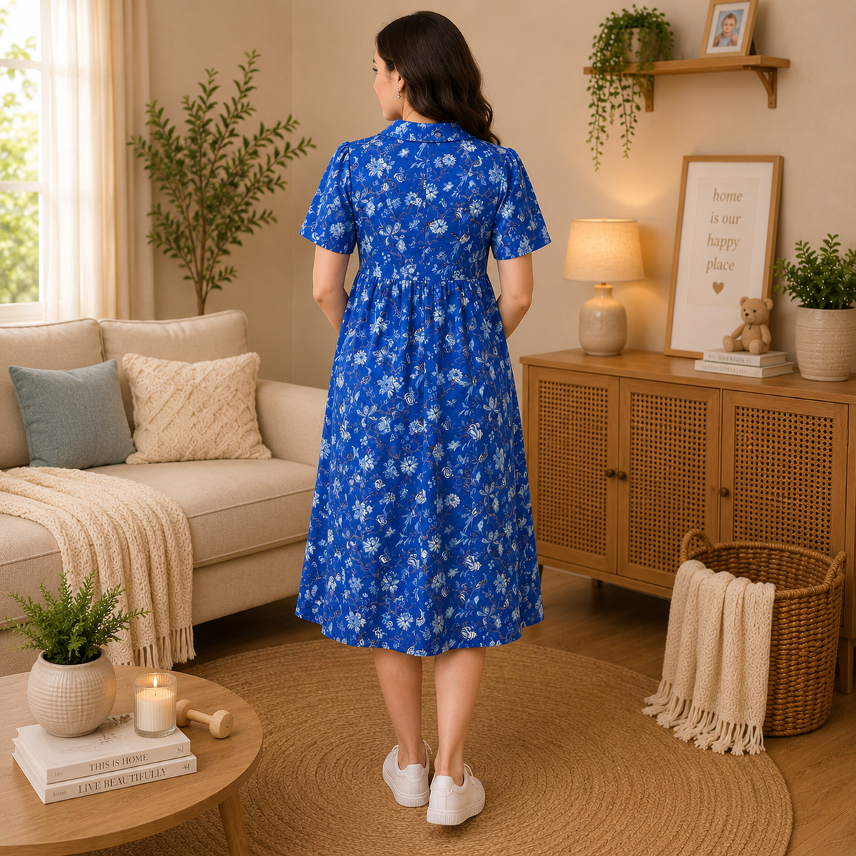 Bluebell Beauty Maternity and Nursing Dress Blue