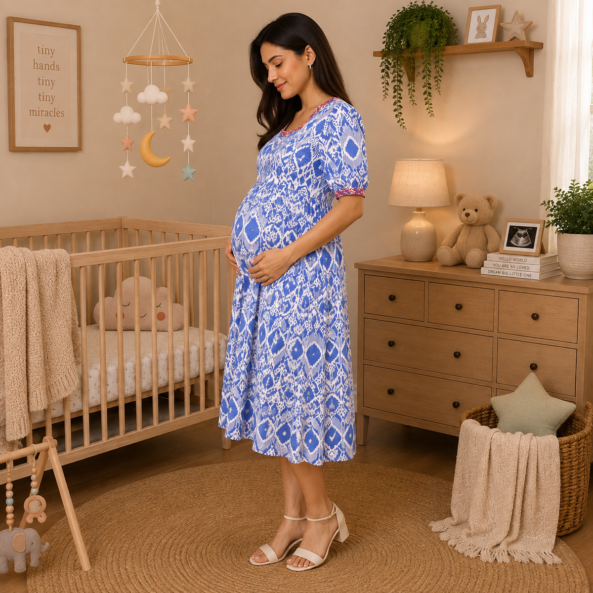Masquerade Magic Maternity and Nursing Dress Multi