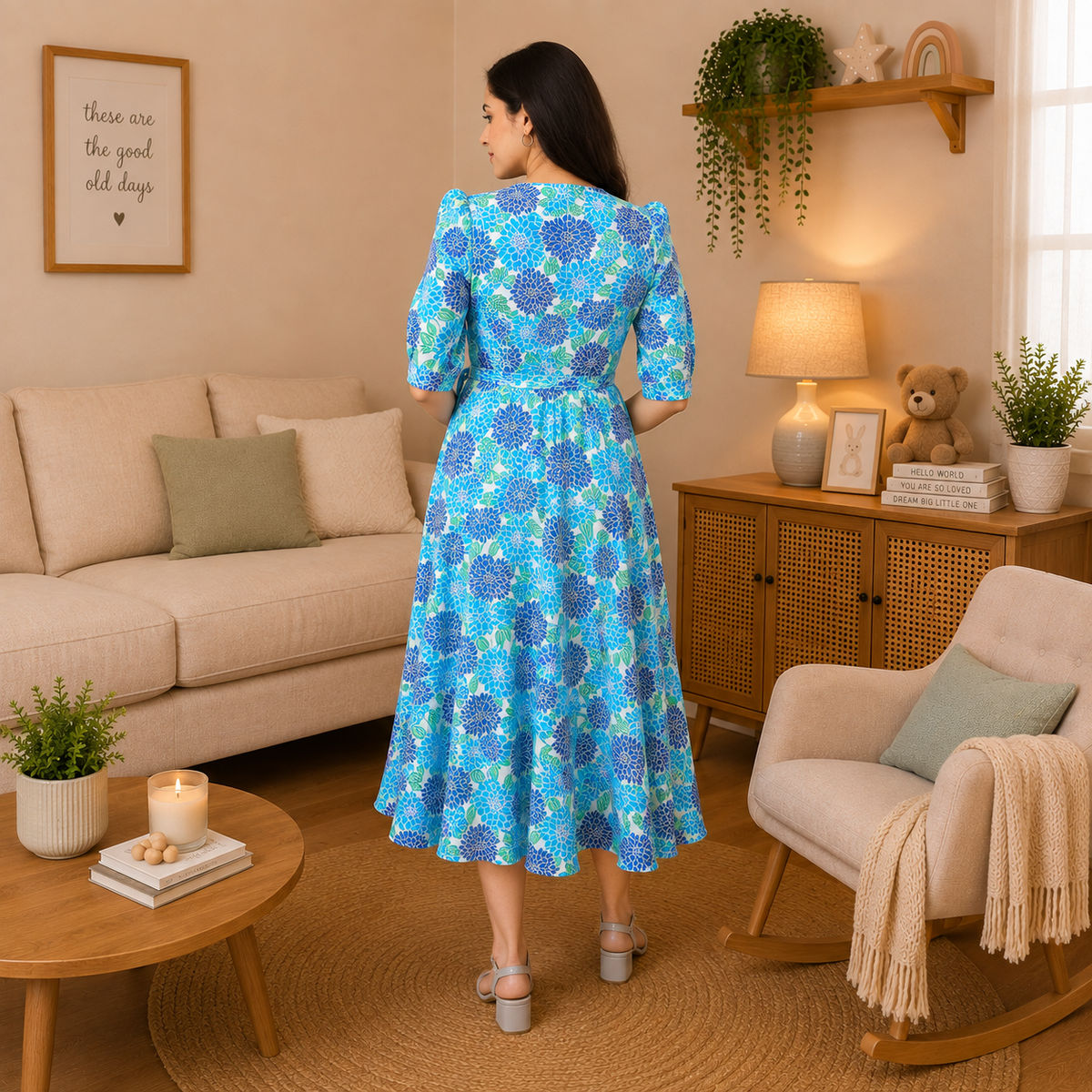 Dressed to Bloom Maternity and Nursing Wrap Dress Multi