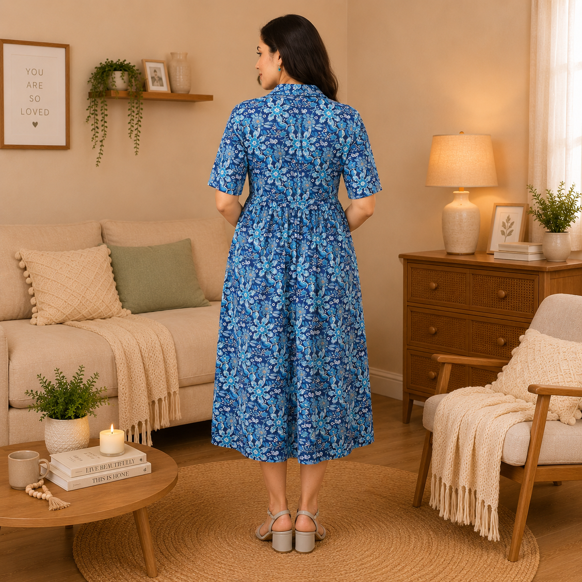 Vibe & Dyes Maternity and Nursing Dress Multi
