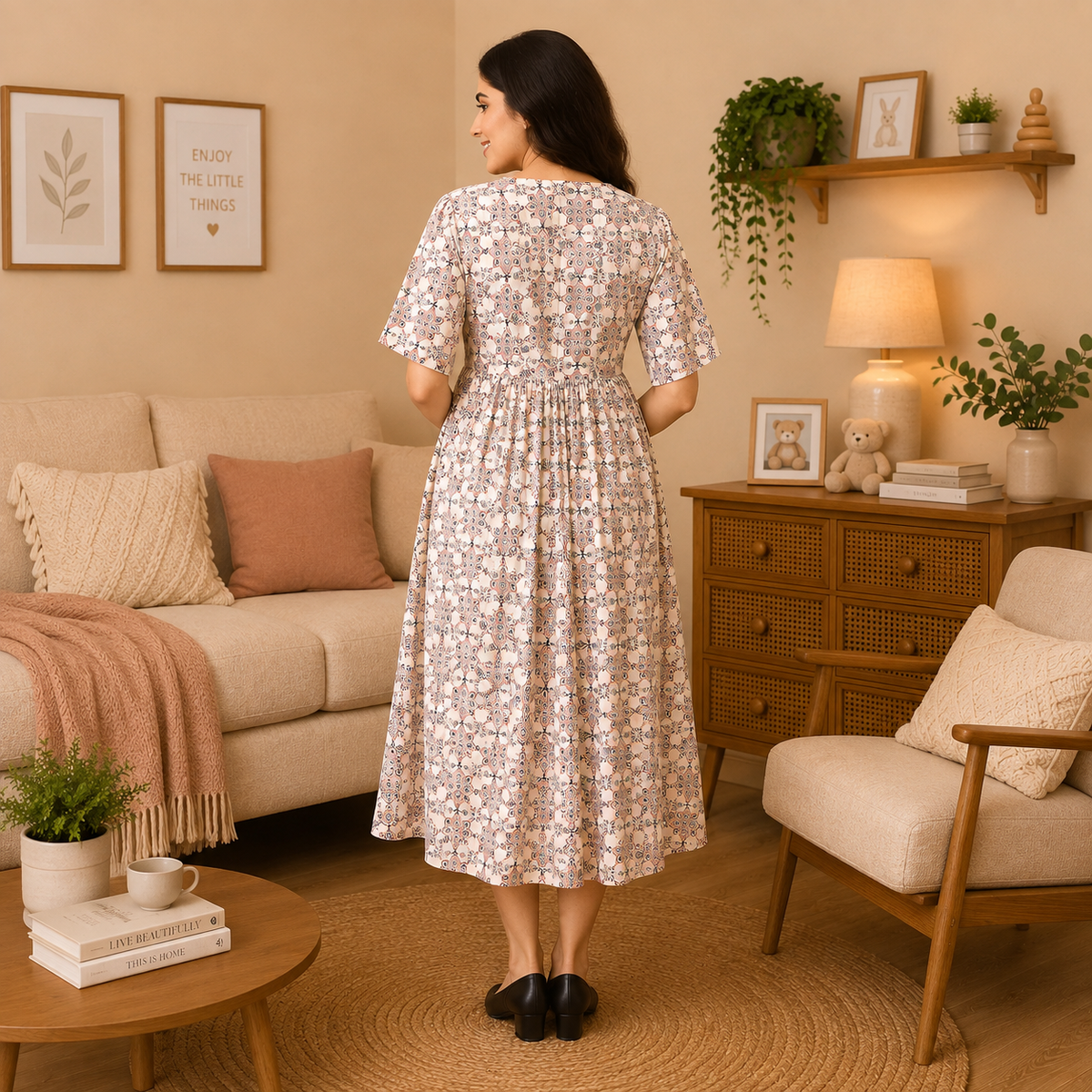Color Crush Maternity and Nursing Dress Multi