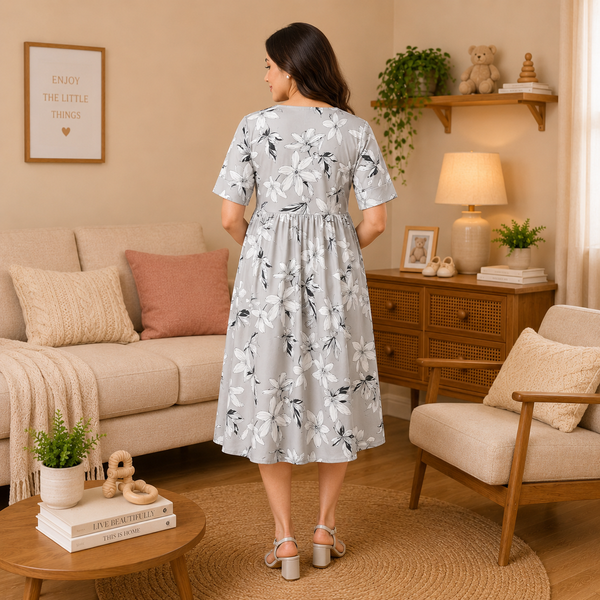 Fleur de Grey Maternity and Nursing Dress Multi