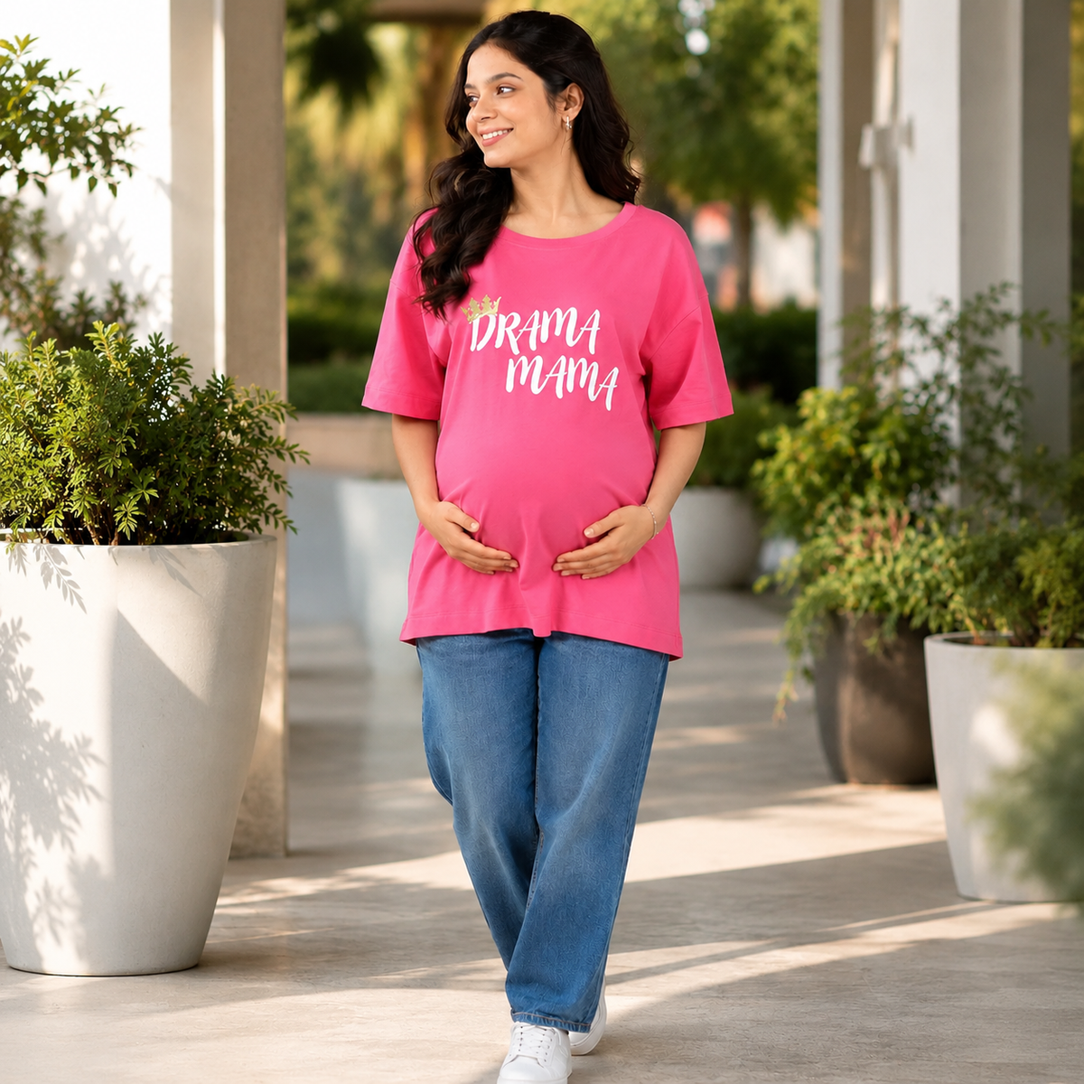 Drama Mama Oversized Maternity & Nursing T-Shirt