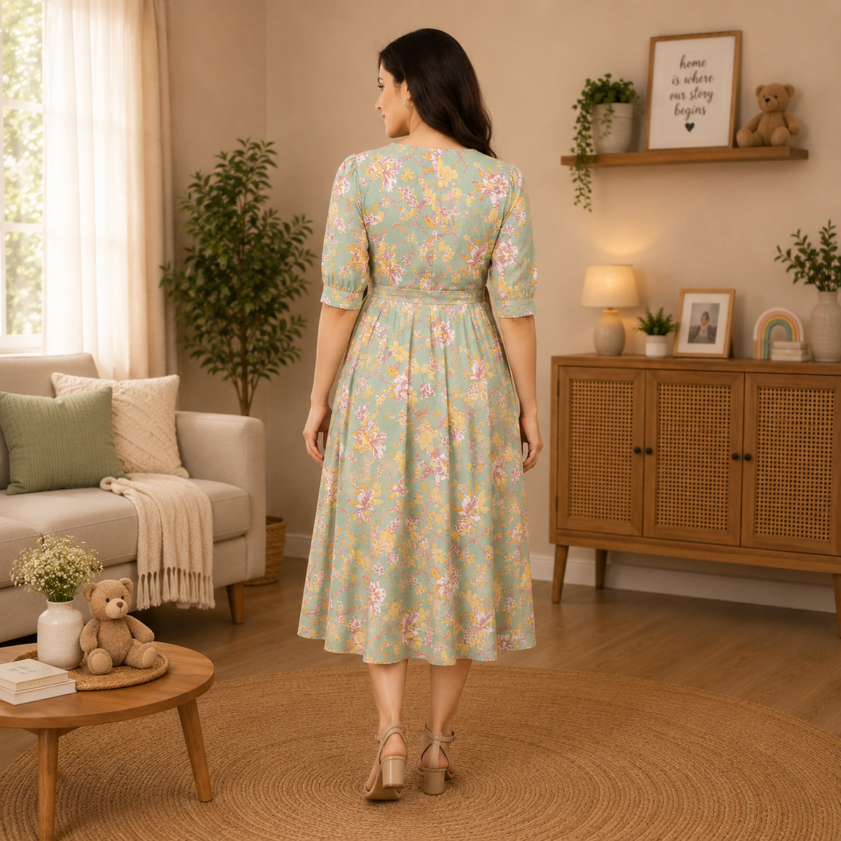Color Crush Maternity and Nursing Wrap Dress Multi