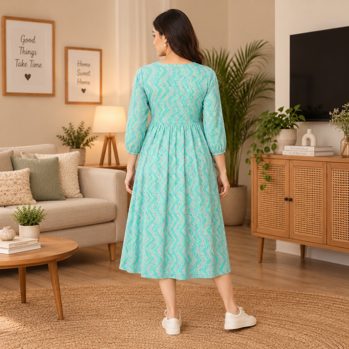 ZigZag Zest Maternity and Nursing Dress Multi
