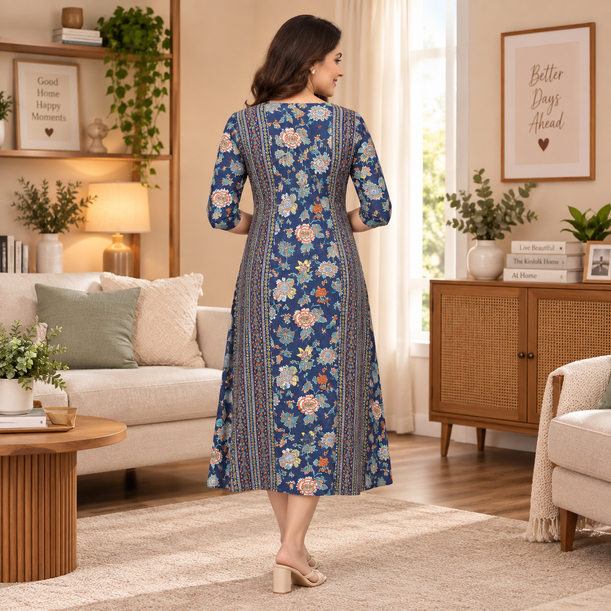 Neeloufer Maternity and Nursing Kurti Dress Multi
