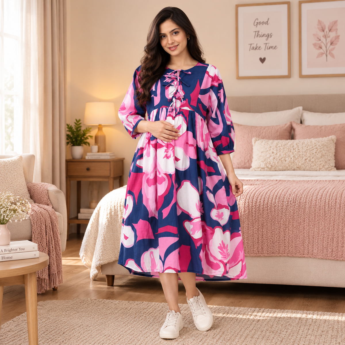 Floralicious Maternity and Nursing Dress Multi