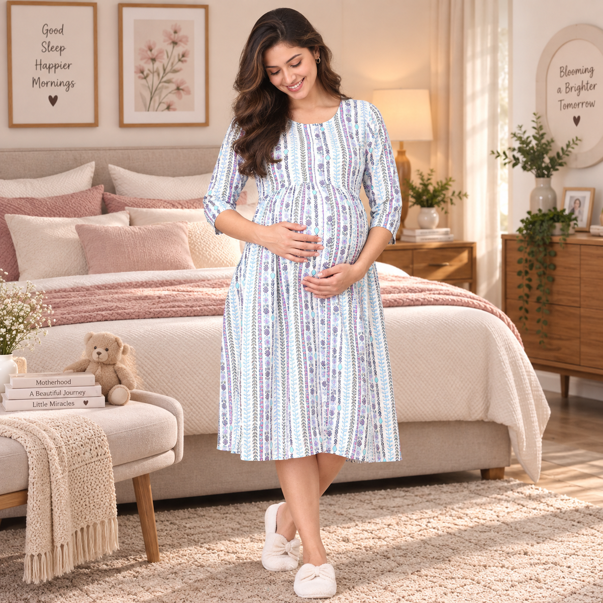 Whiff of Wonder Maternity and Nursing Dress Multi