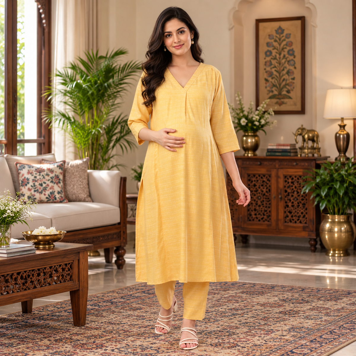 Lemon-Aid Maternity and Nursing Co Ord Set Yellow