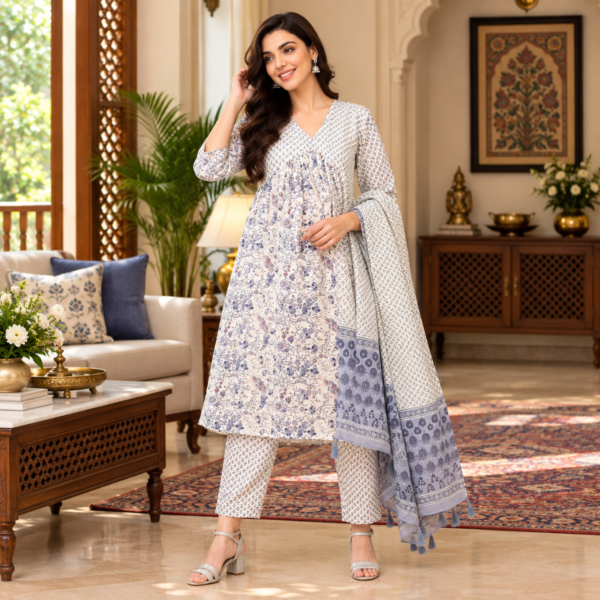 Rang-e-Ret Maternity and Nursing Kurta Set Multi