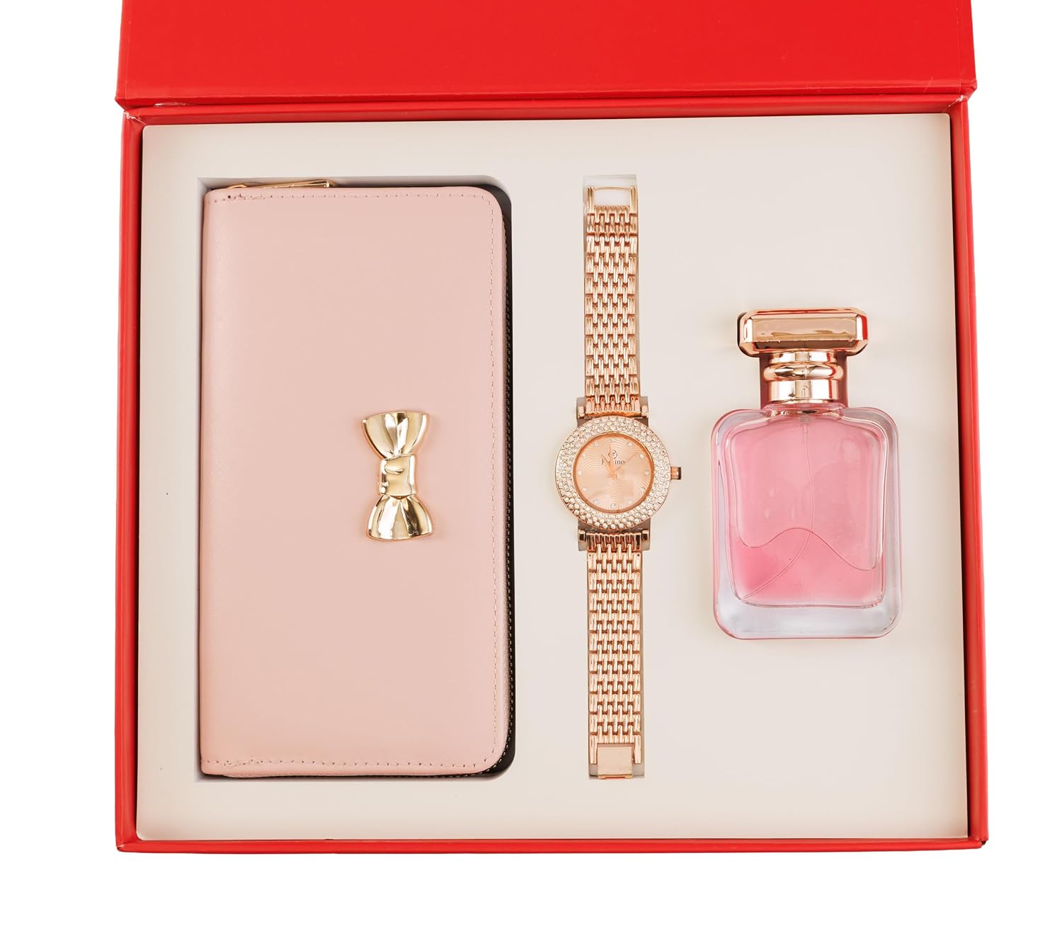 Women's Gift Hamper Set Wallet Watch Perfume