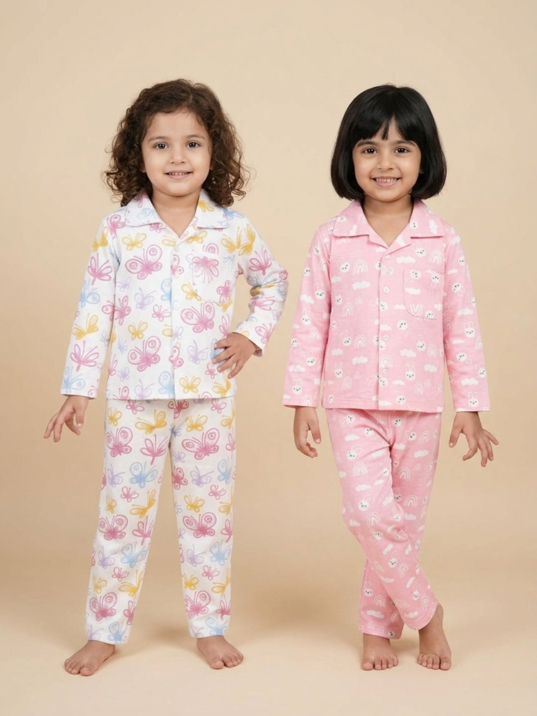 Cutey Bunny and Spring Wings Kids Pajama Set