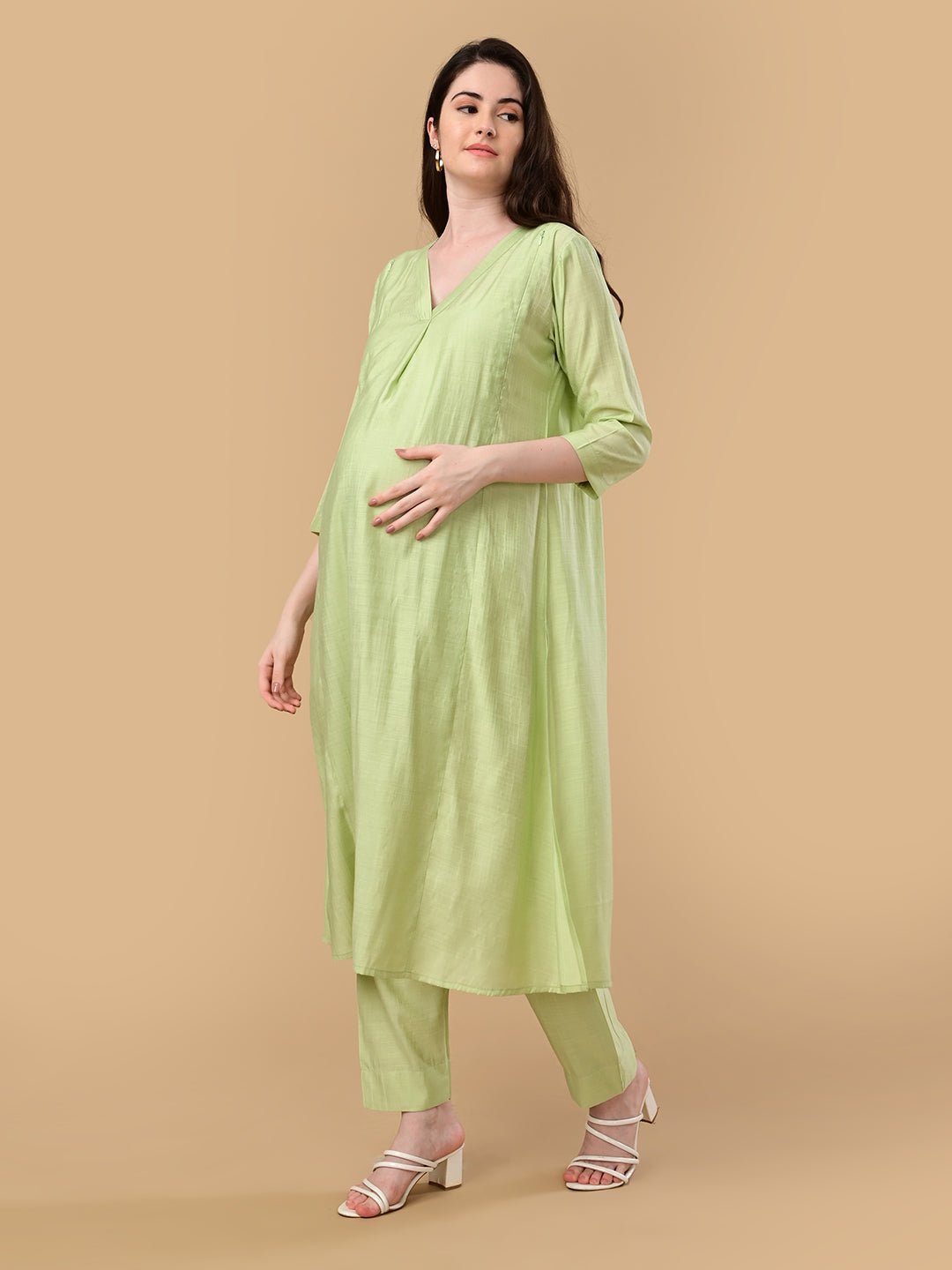 Aloe You Vera Maternity and Nursing Co Ord Set Pastel Green