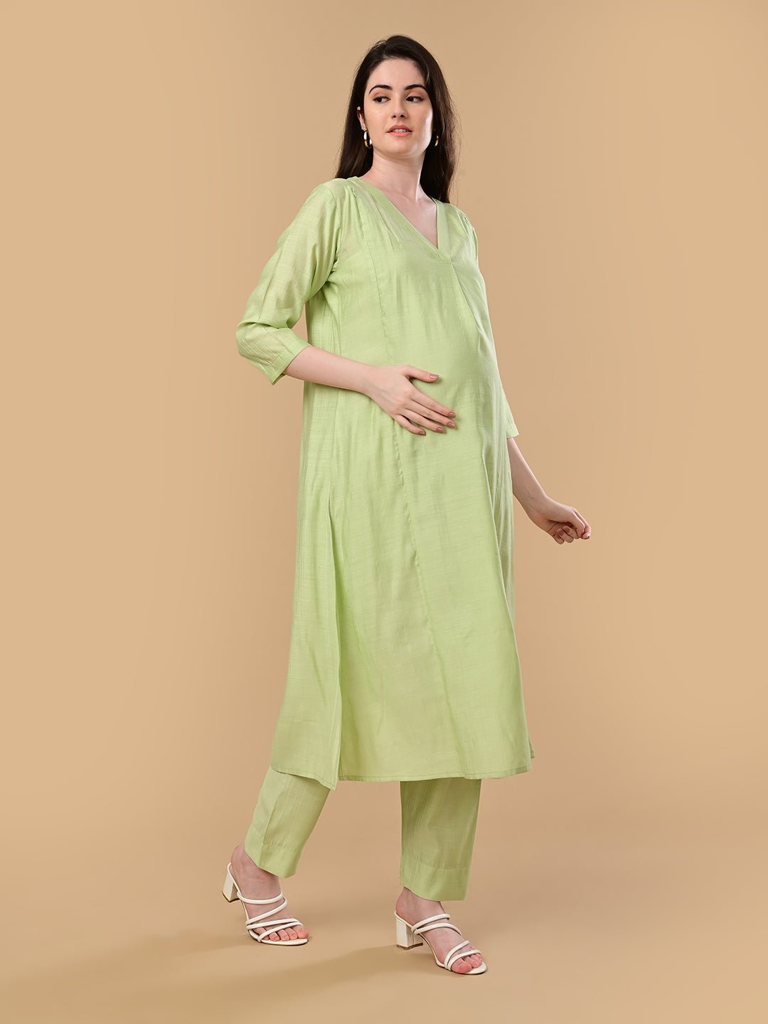 Aloe You Vera Maternity and Nursing Co Ord Set Pastel Green