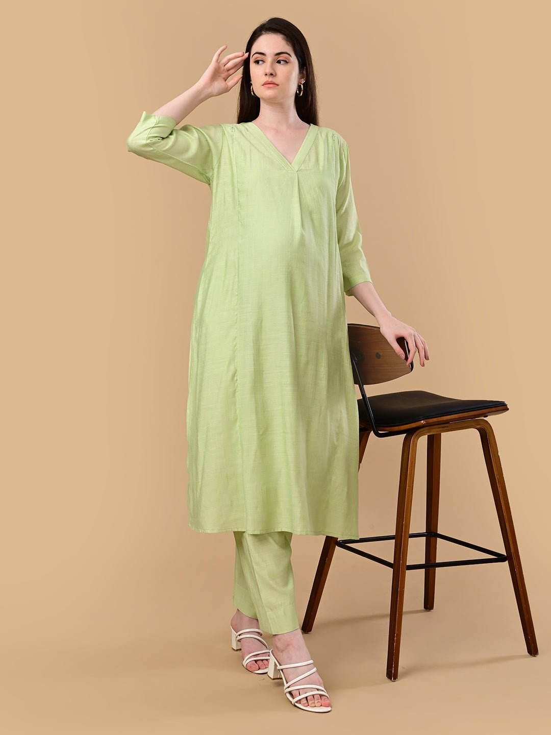 Aloe You Vera Maternity and Nursing Co Ord Set Pastel Green
