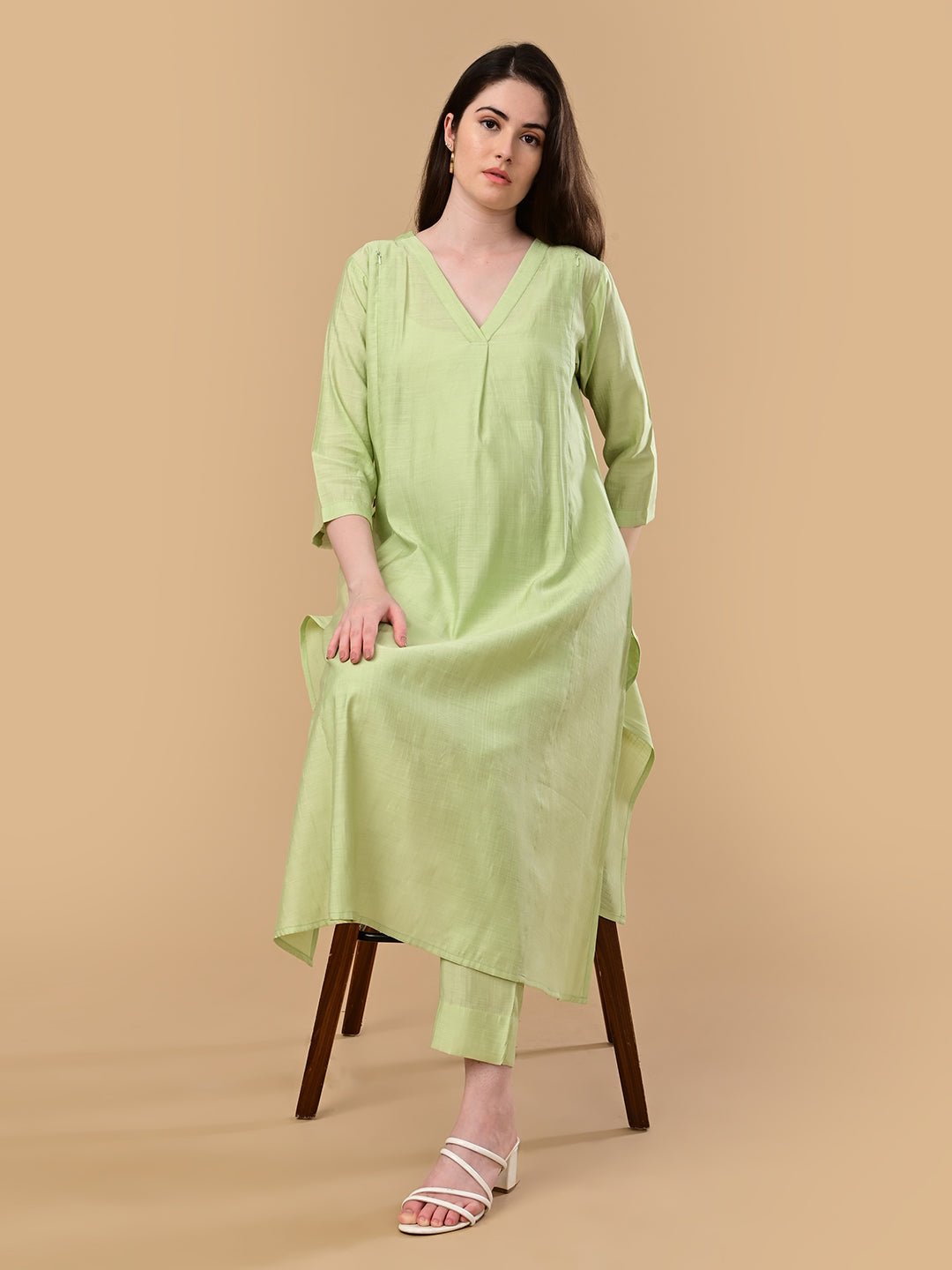 Aloe You Vera Maternity and Nursing Co Ord Set Pastel Green