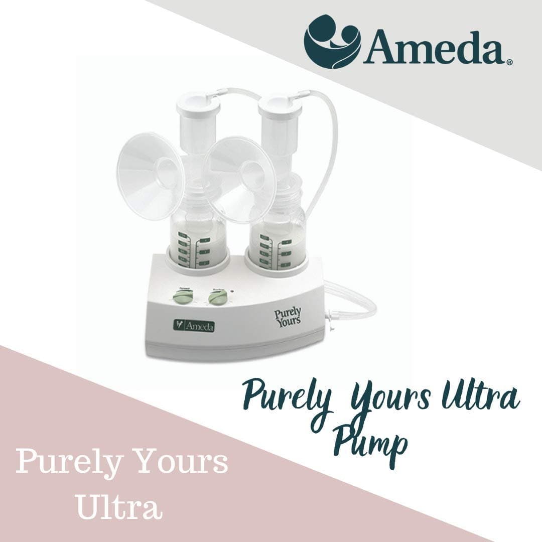 Ameda Purely Yours Ultra Double Electric Breast Pump With Tote Bag