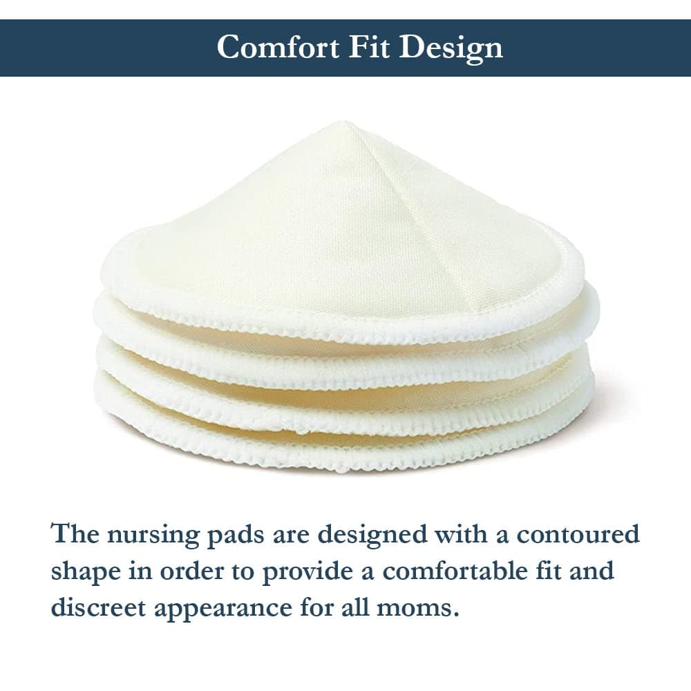 Ameda Washable Breast Pads Contoured Leakage Protection Reusable 4 Count