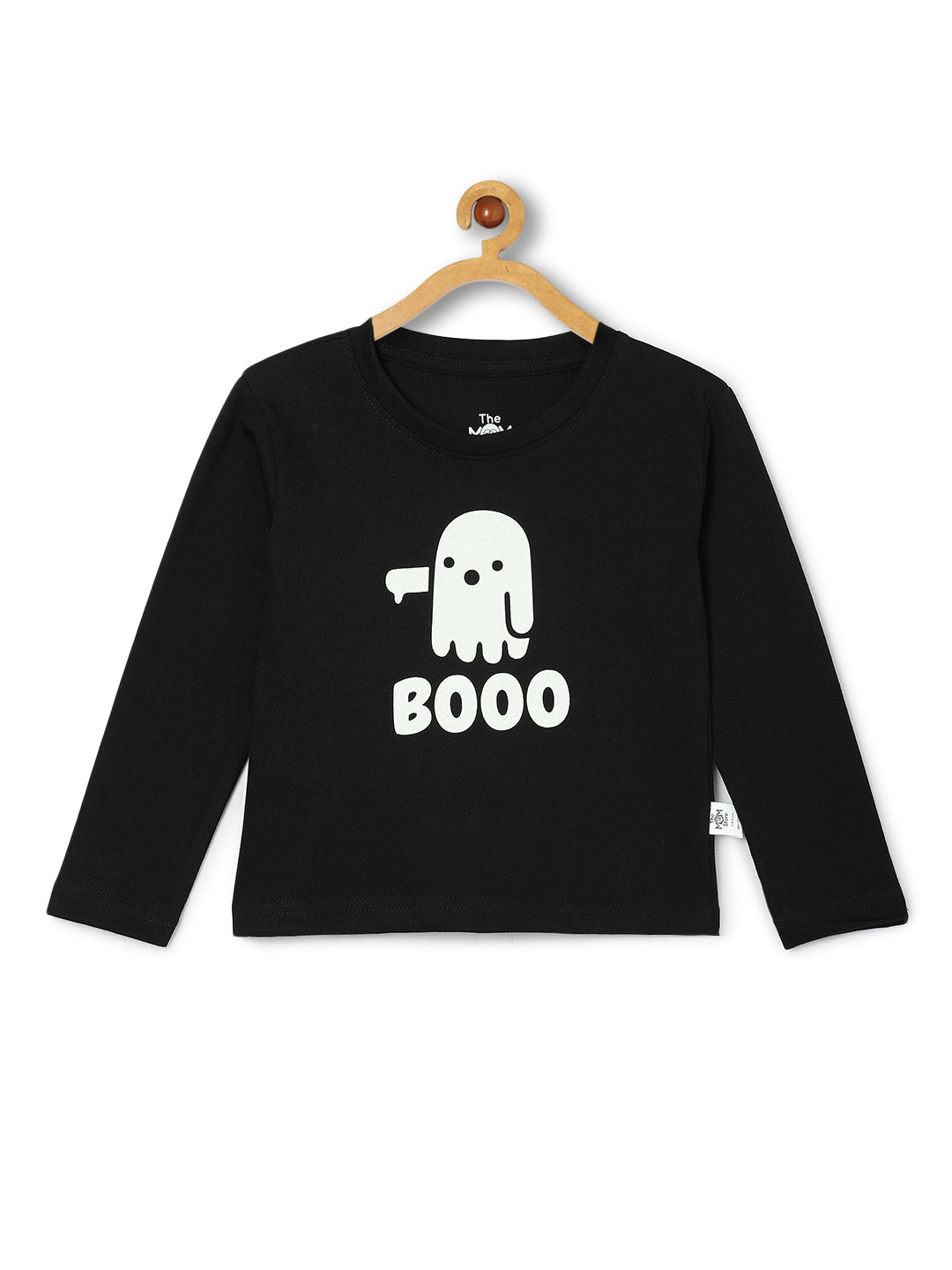 Black Glow In The Dark Boo Baby Pajama Set For Kids
