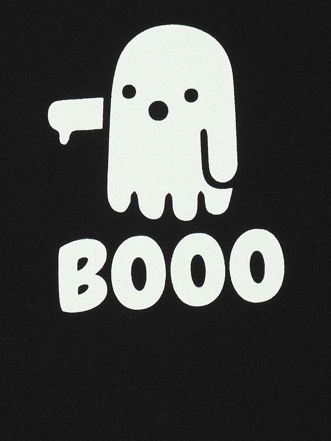 Black Glow In The Dark Boo Baby Pajama Set For Kids