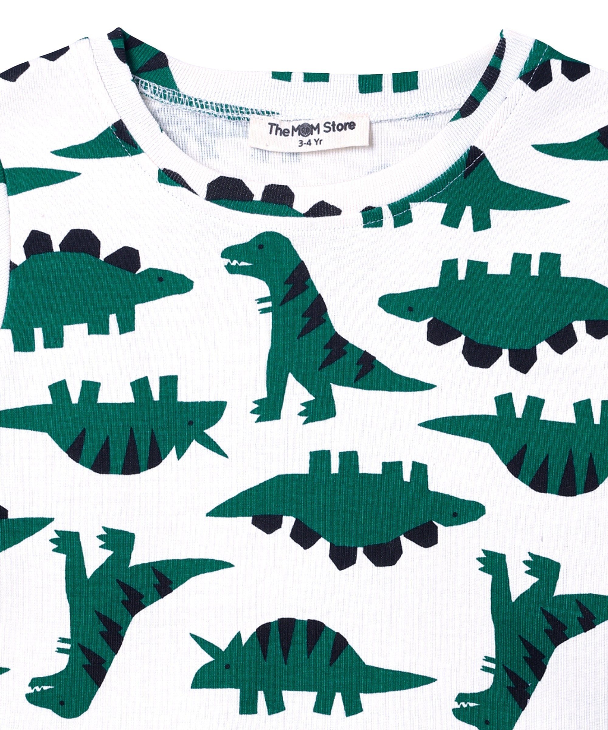 Multi Dreamasaurus Dino Printed Pajama Set For Kids