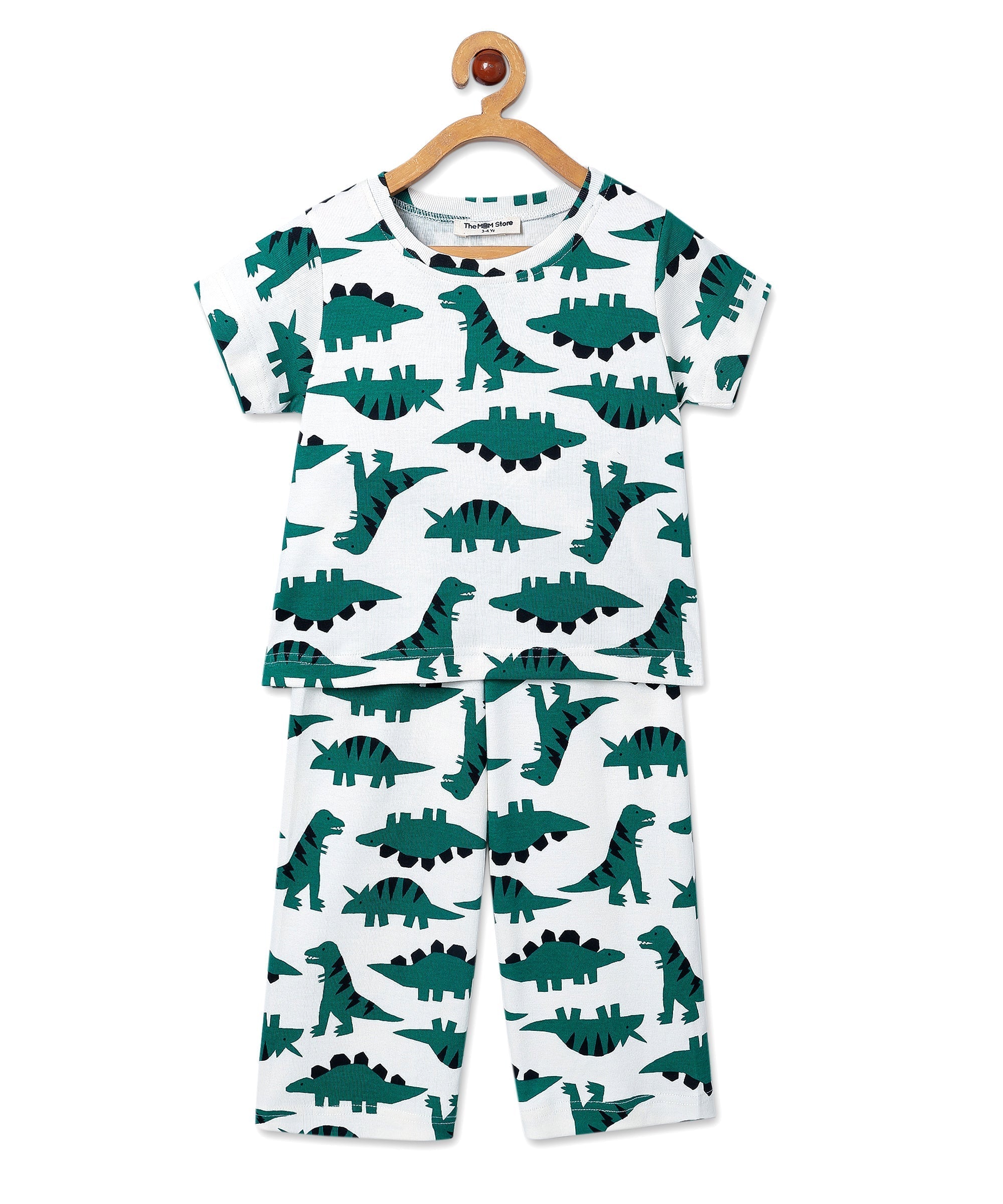 Multi Dreamasaurus Dino Printed Pajama Set For Kids