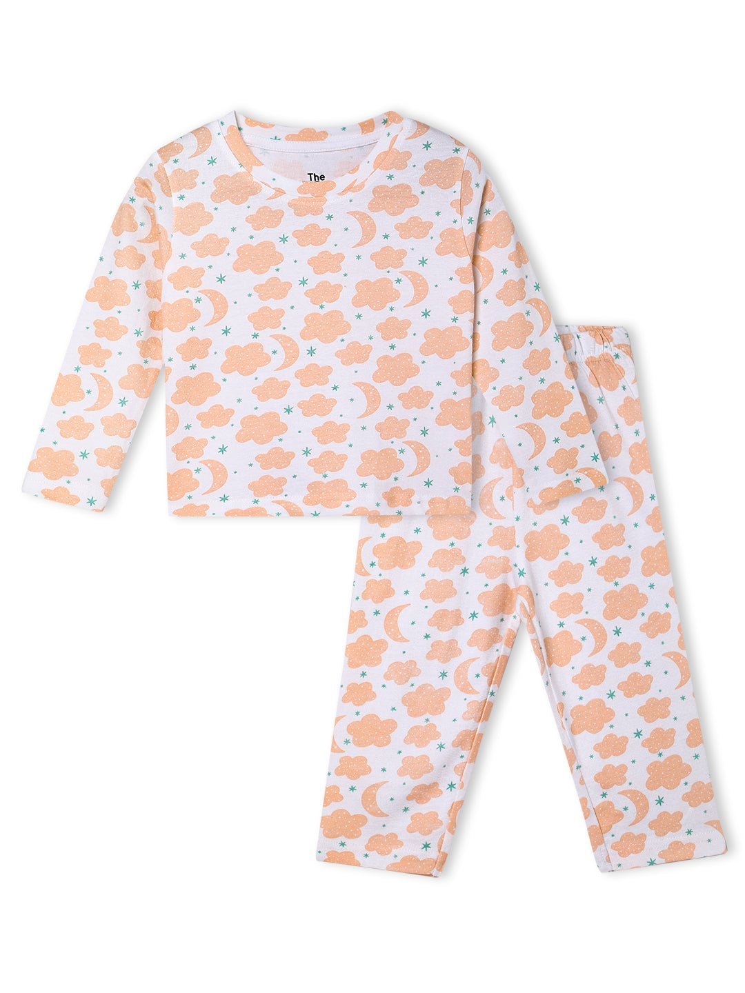 White Sweet Dreams Travel Pajama Set For Kids