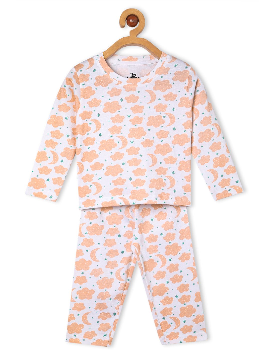 White Sweet Dreams Travel Pajama Set For Kids