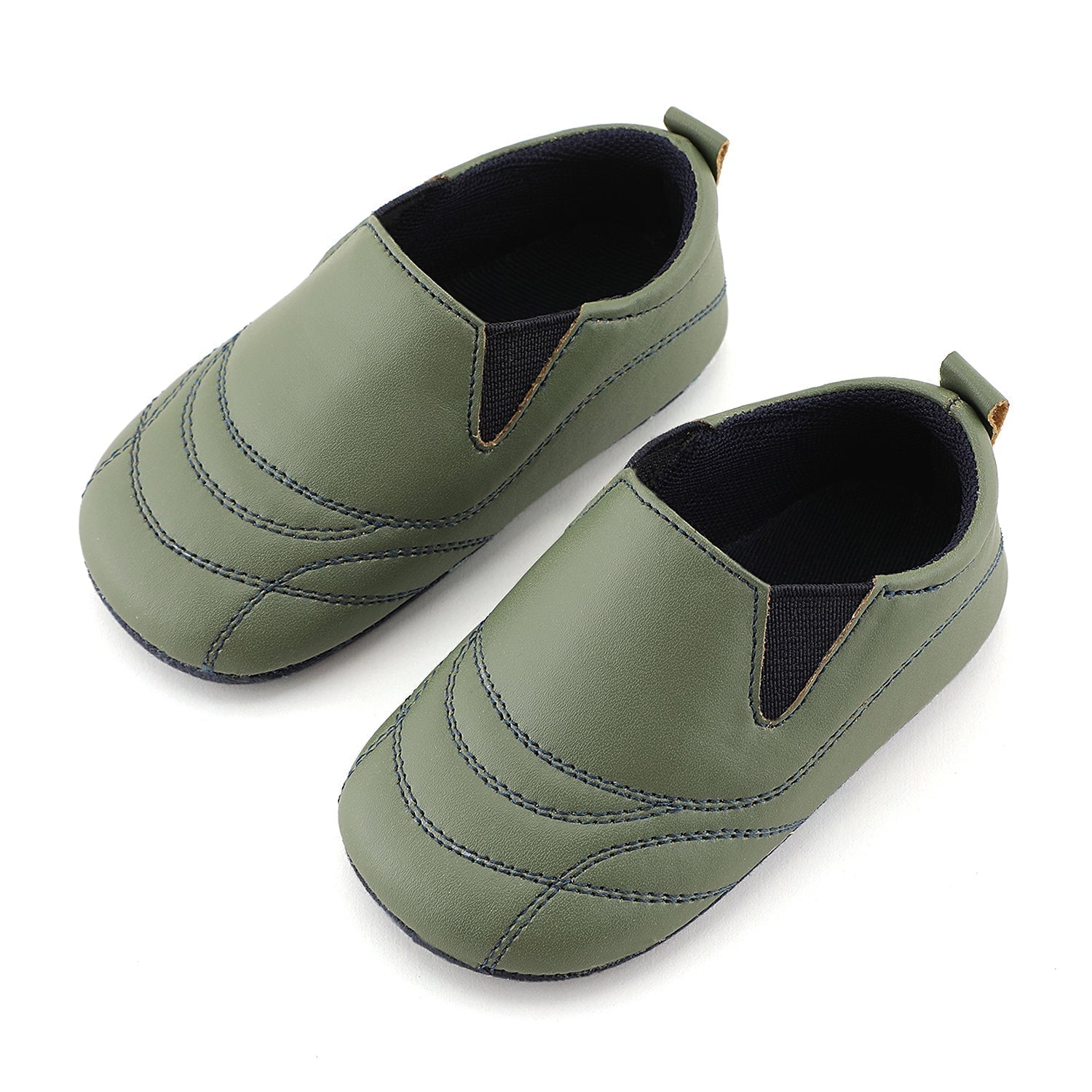 Baby Doe The Soccer Shoe Dark Blue Brown Suede Prewalker Shoes For Kids