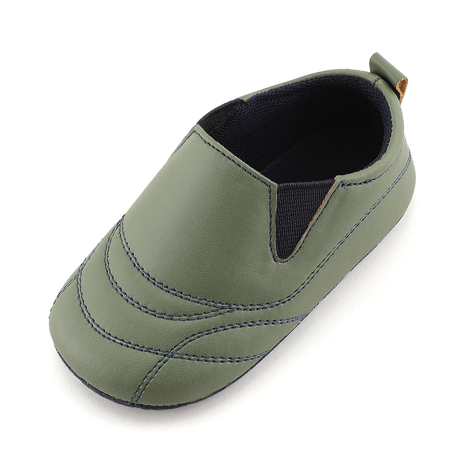Baby Doe The Soccer Shoe Dark Blue Brown Suede Prewalker Shoes For Kids