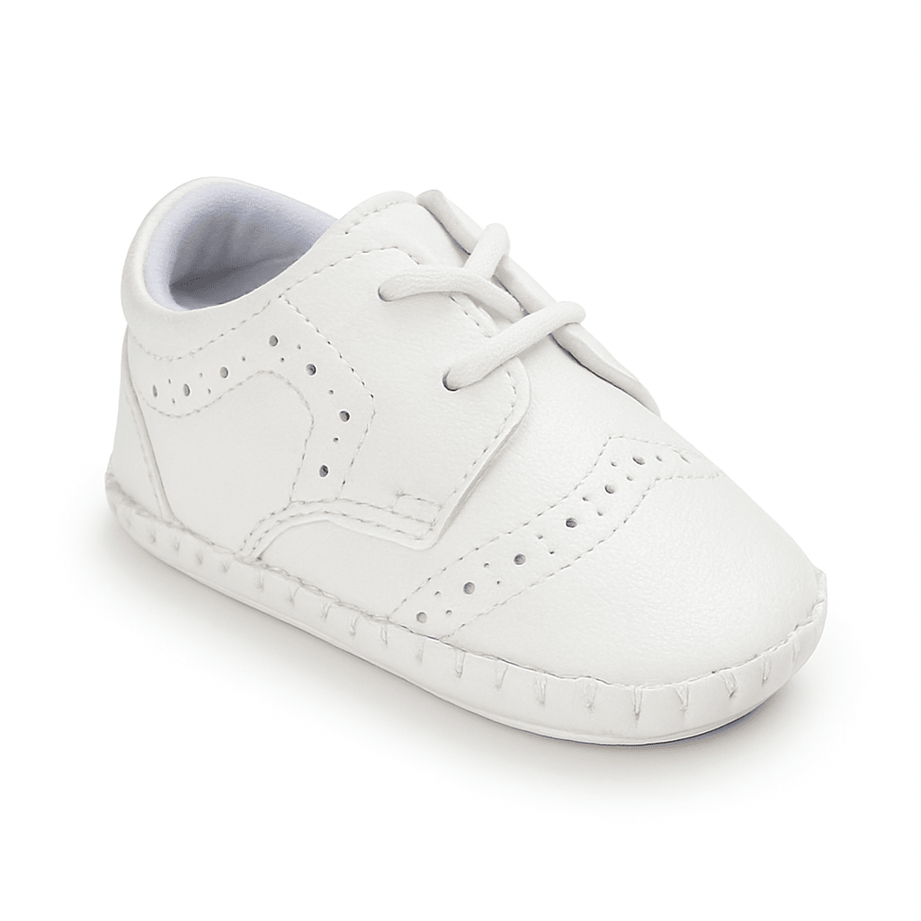Baby Doe White Brogues Prewalkers For Boys