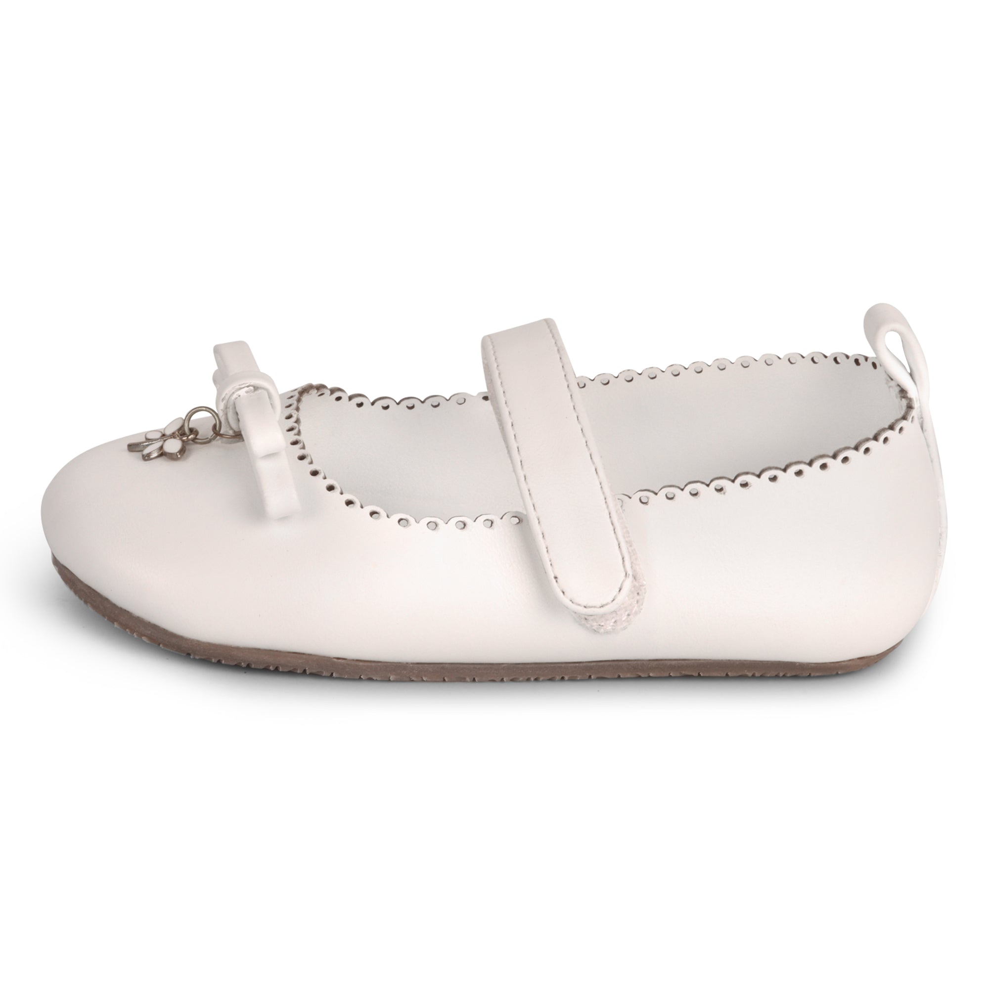 Baby Doe White Flutterfly Ballerina Party Shoes For Toddler Girls