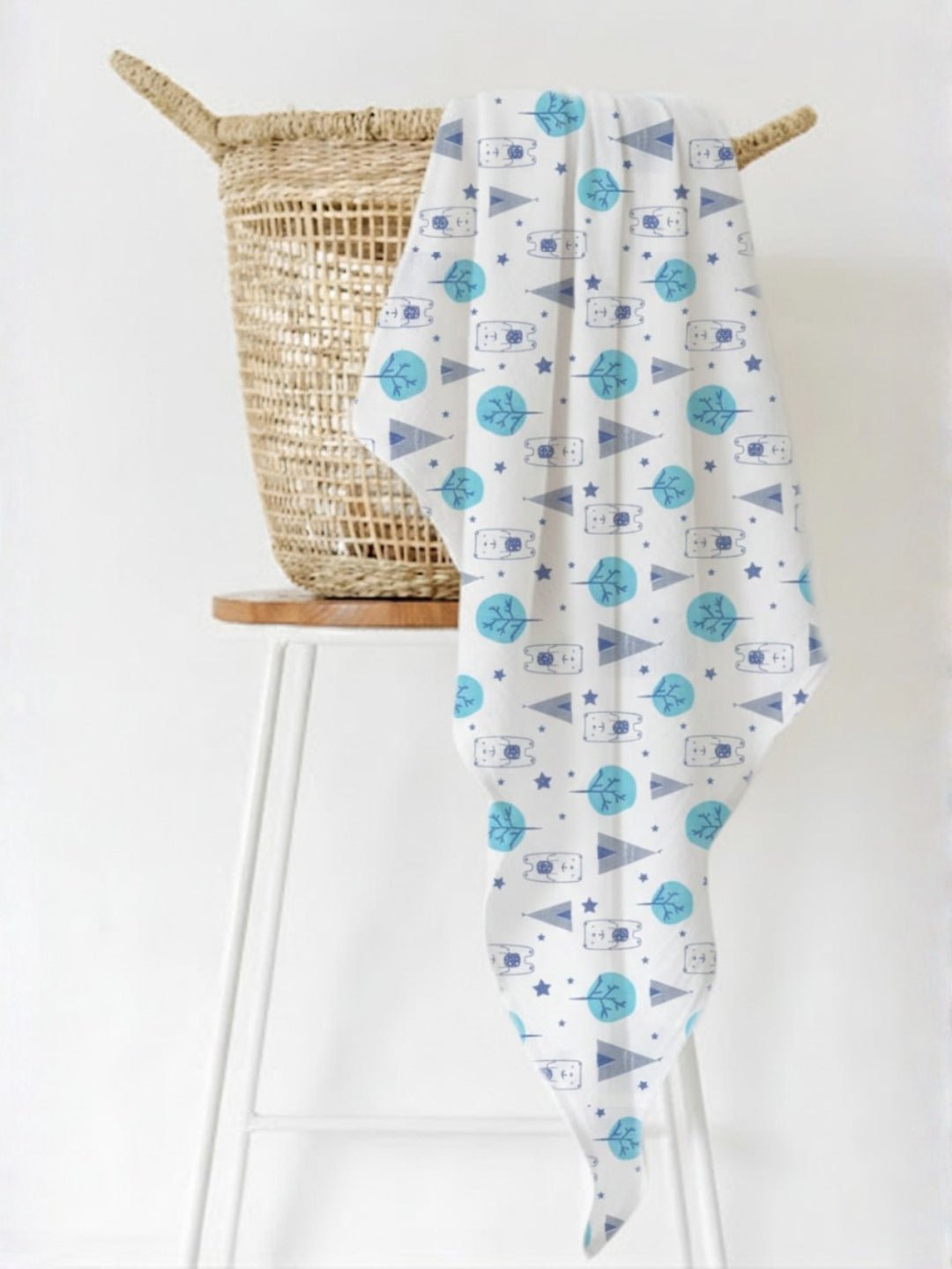 Blue Forest 1 PC Cotton Muslin Baby Swaddle Wrap