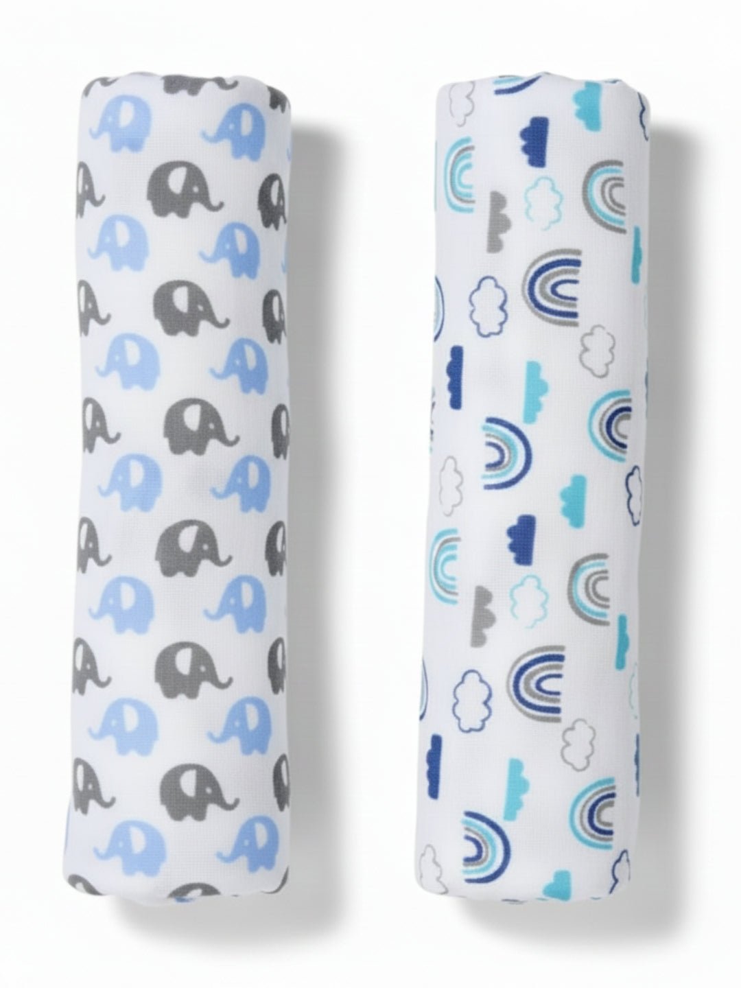 Combo Of 2 Happy Rainbow Mumbo Jumbo Muslin Swaddle Wraps For Kids