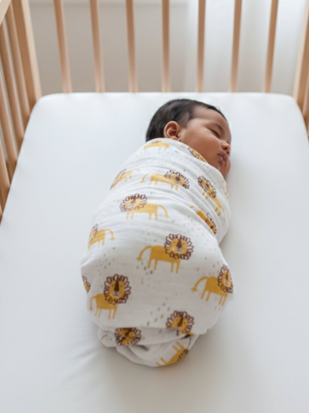 Jungle King 1 PC Kids Cotton Muslin Swaddle With Hand Screen Print