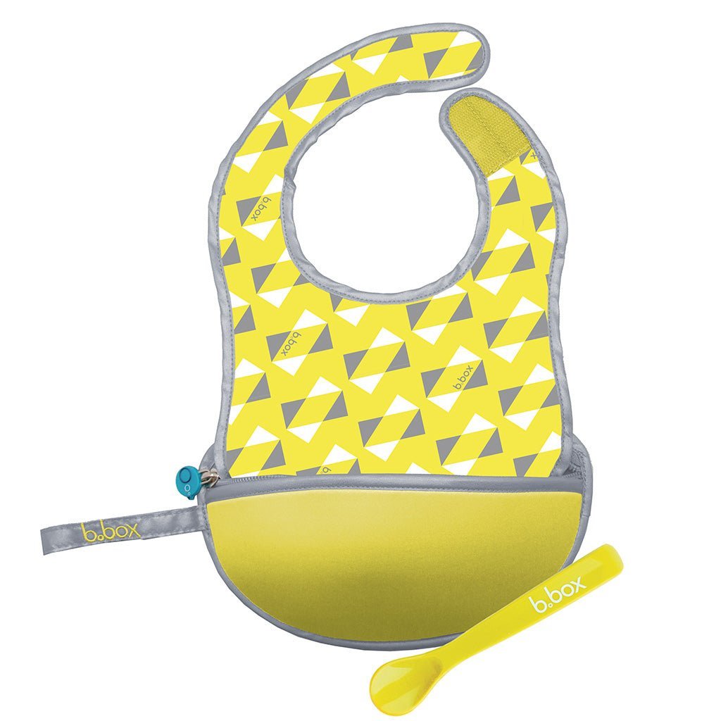 Pine Splice B.Box Machine Washable Travel Bib With Spoon For Babies