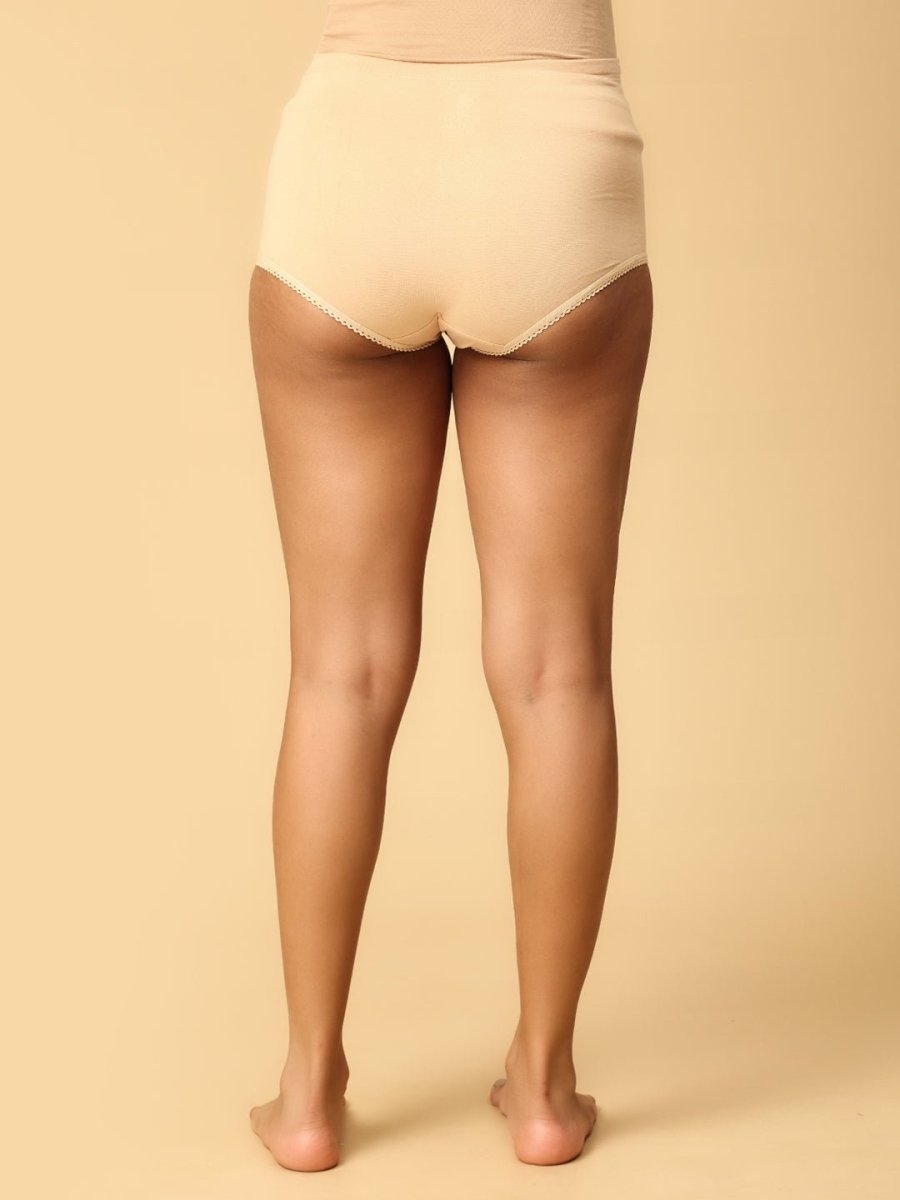 Beige Mama Over Belly Support Panties Beige