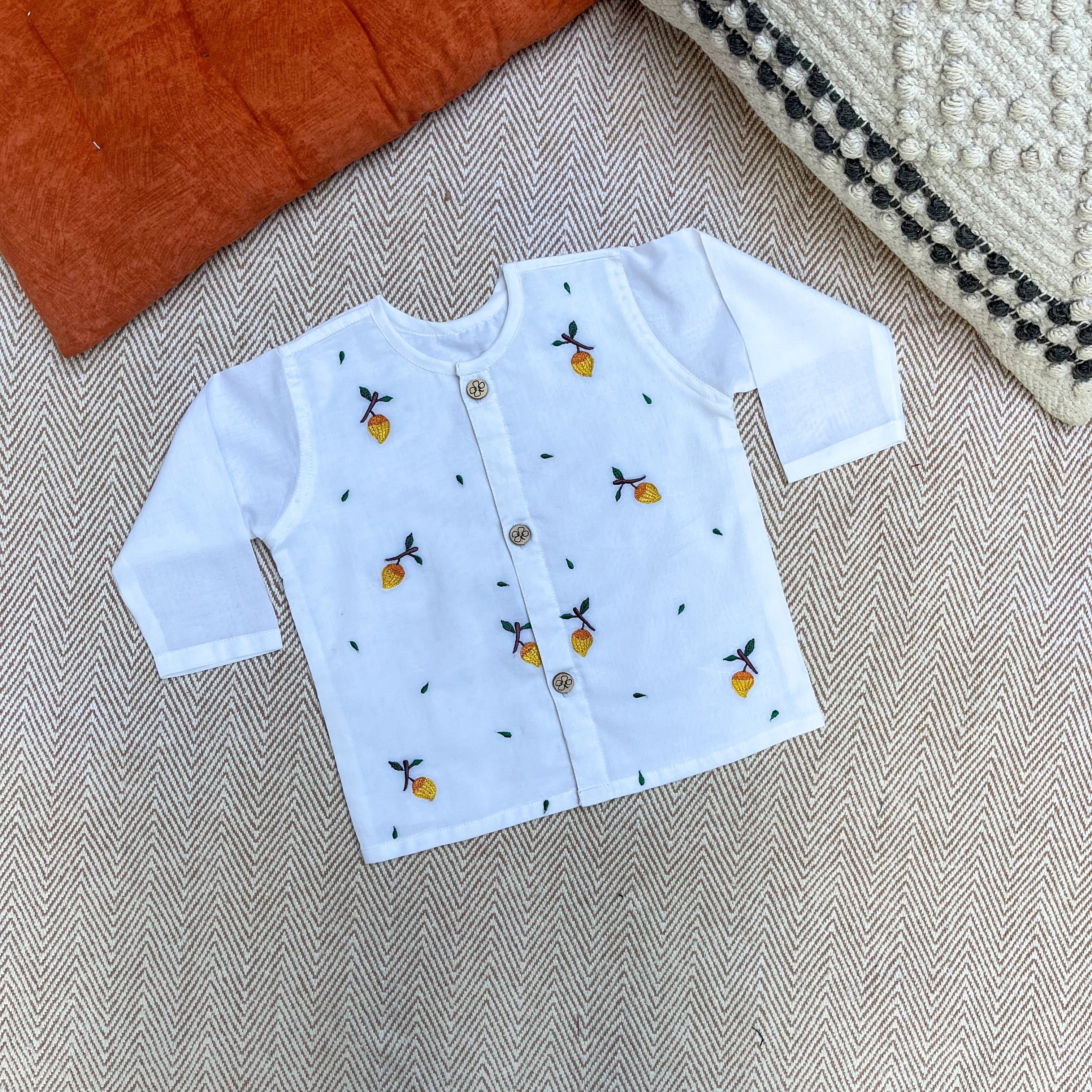 Bhaakur Artisan Embroidery Organic Cotton Full Sleeves Jhabla