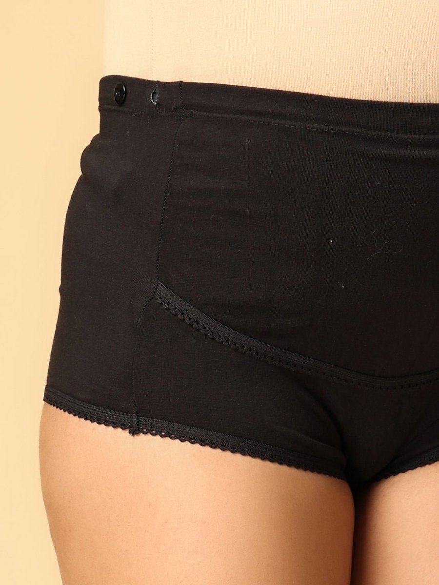 Black Mama Over Belly Support Panties Black