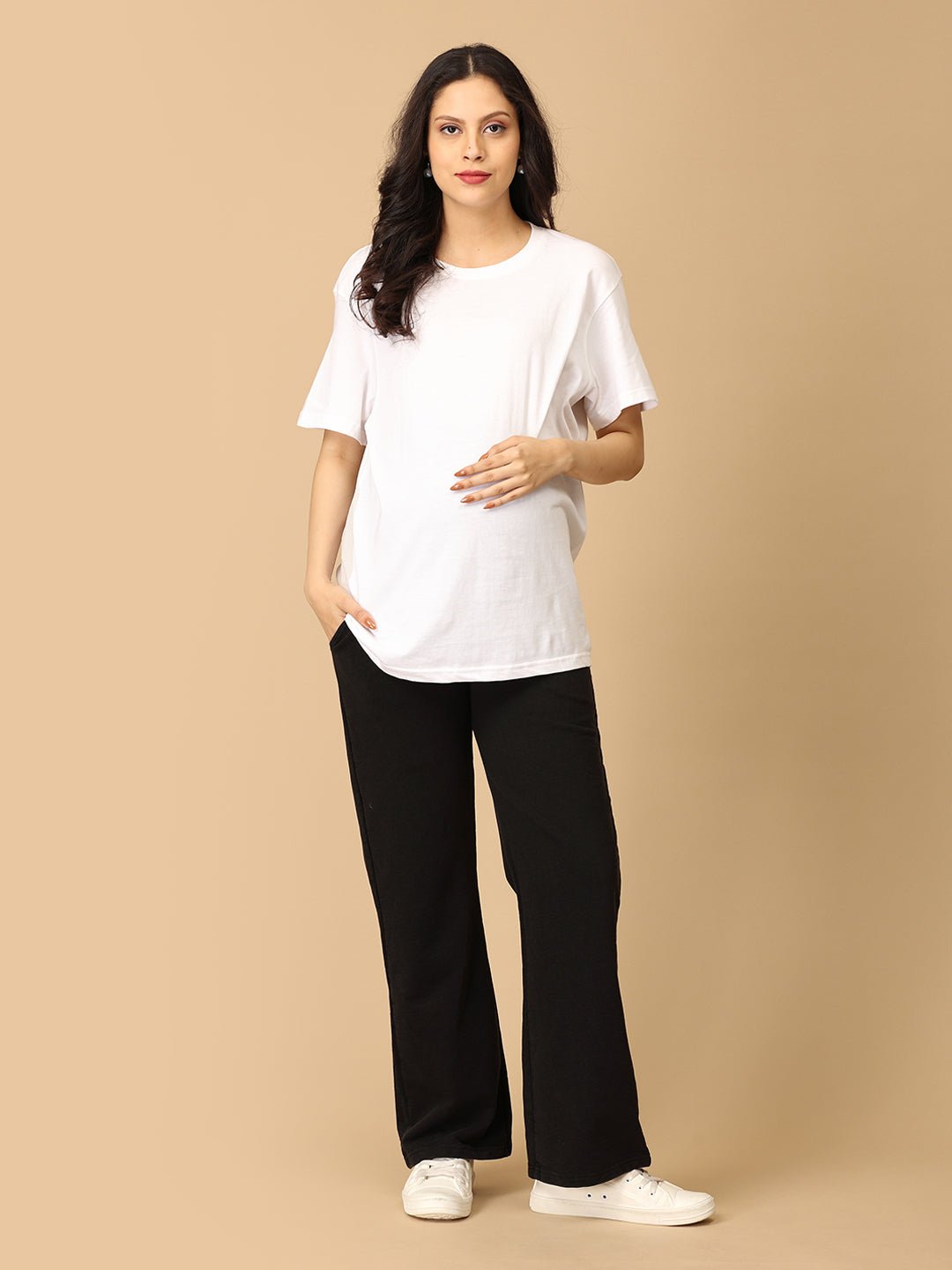 Knit Maternity and Nursing Denims Black