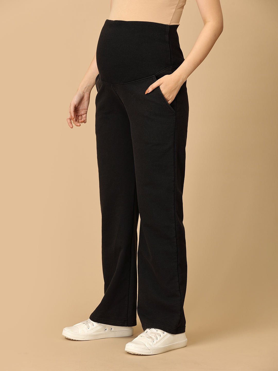 Knit Maternity and Nursing Denims Black