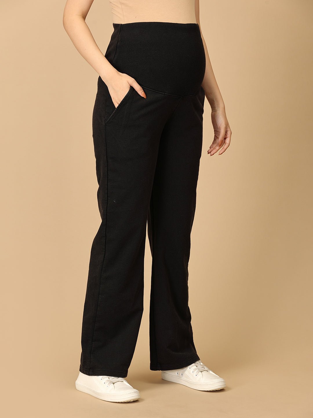 Knit Maternity and Nursing Denims Black