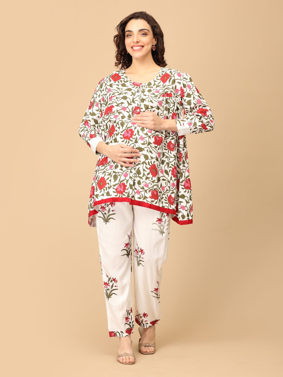 Bloom & Beyond Maternity and Nursing Co Ord Set Multi