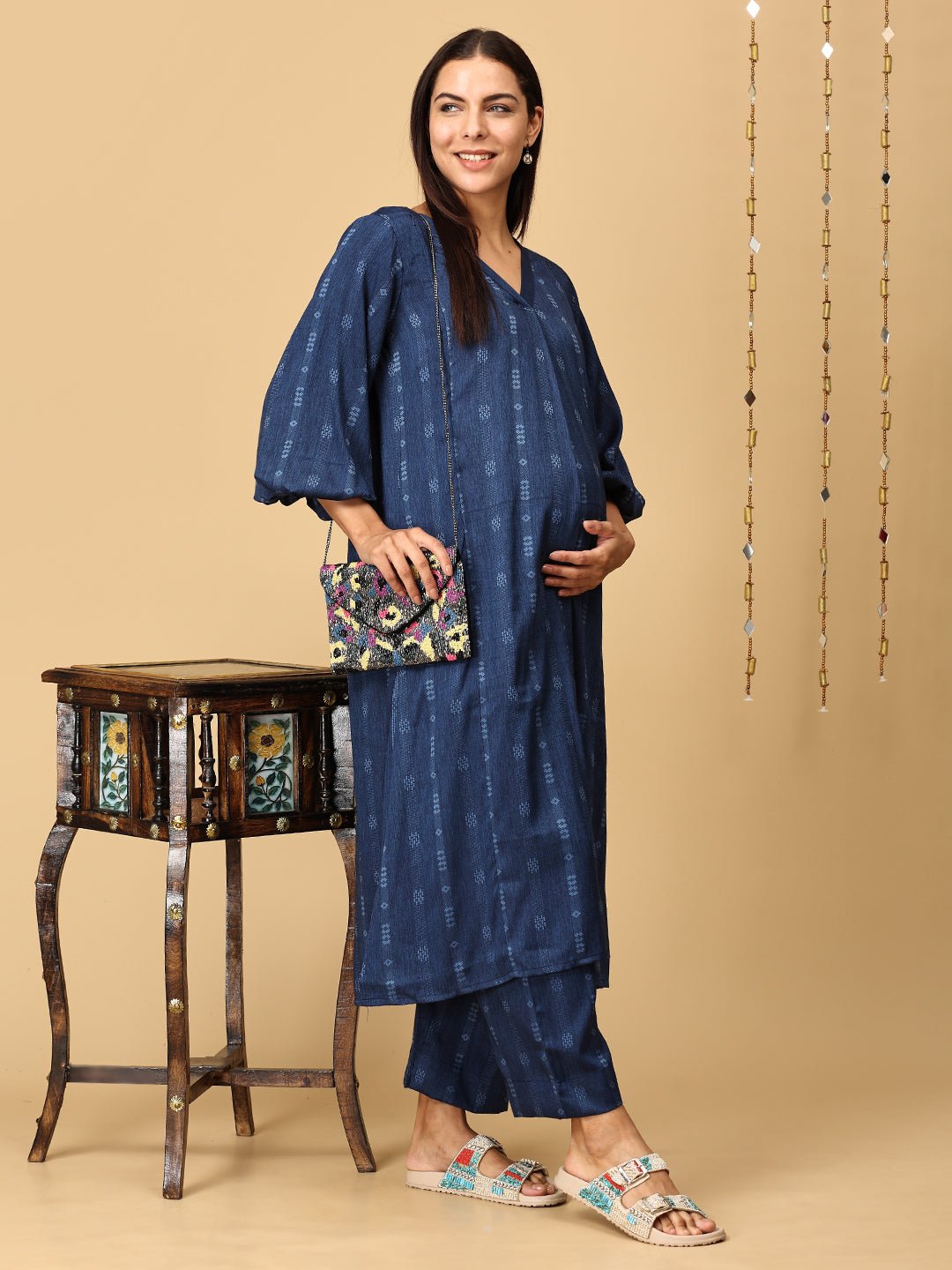 Blue By You Maternity and Nursing Co Ord Set Navy Blue