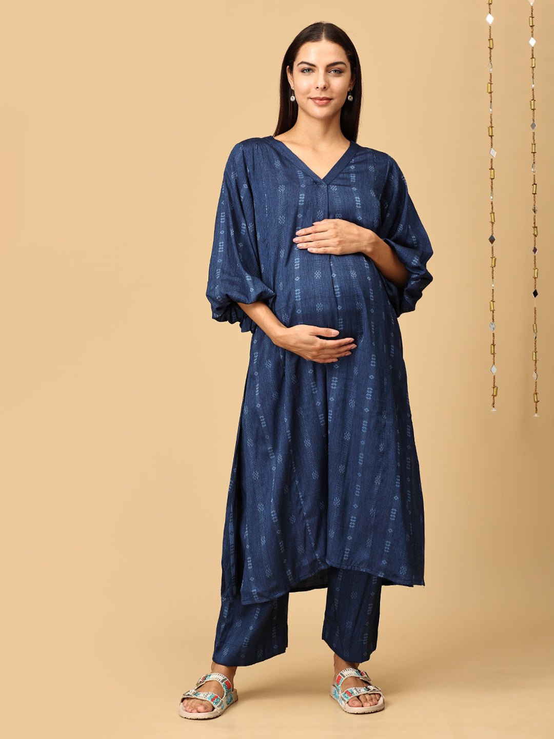 Blue By You Maternity and Nursing Co Ord Set Navy Blue