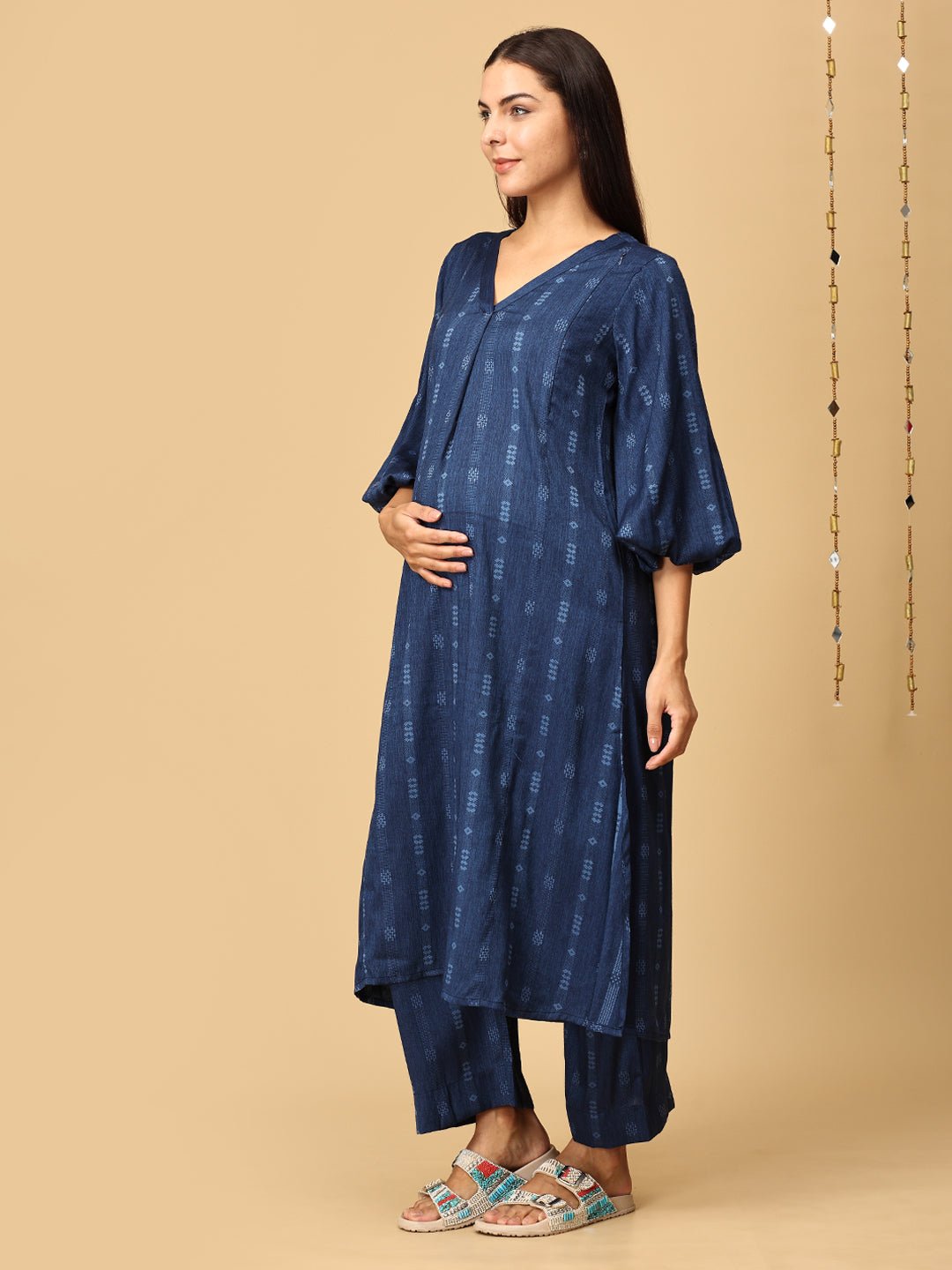Blue By You Maternity and Nursing Co Ord Set Navy Blue