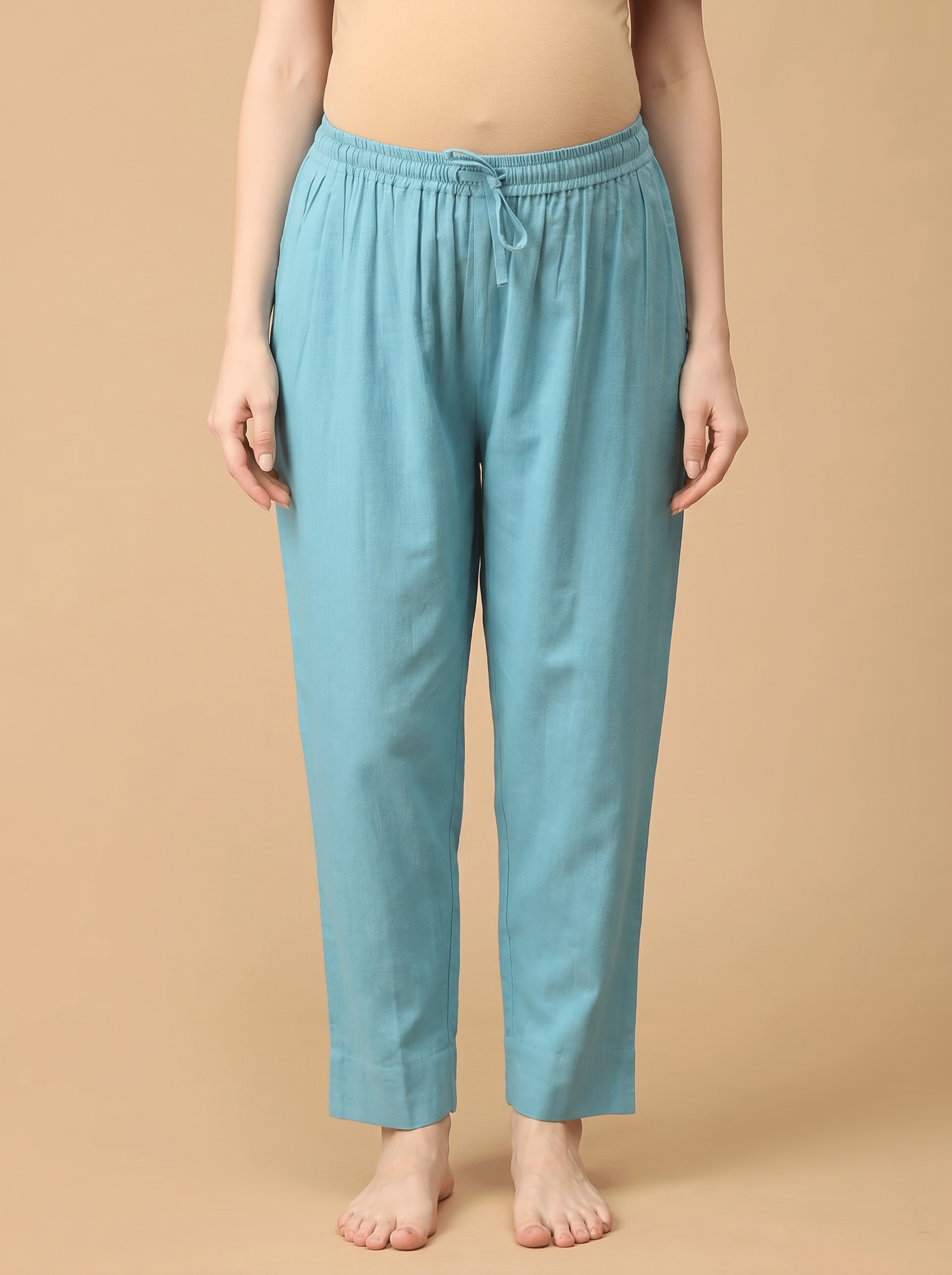 Blue-sy Vibes Maternity Lounge Pants with Drawstring Blue