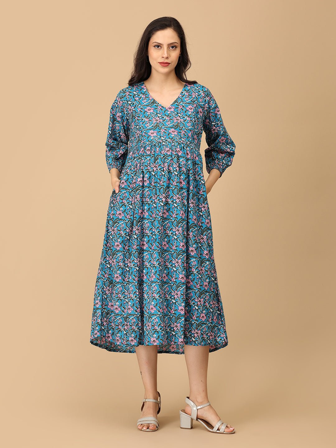 Blueming Marvel Maternity and Nursing Dress Pink
